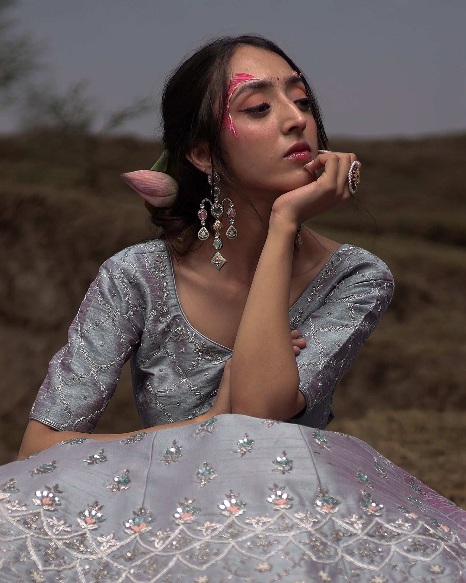 Fusion Elegance: Meenakari &
AD Multicolour Earrings - Pirohee by parul sharma