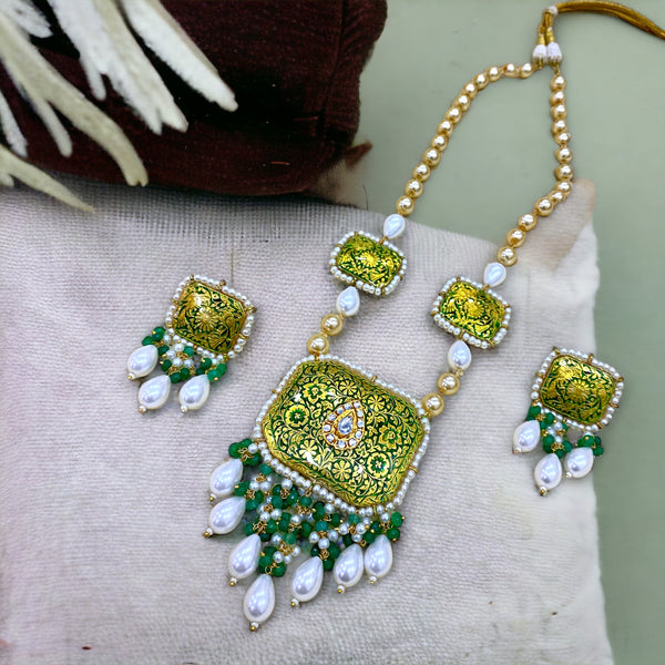 Rania Green Meenakari
Necklace Set