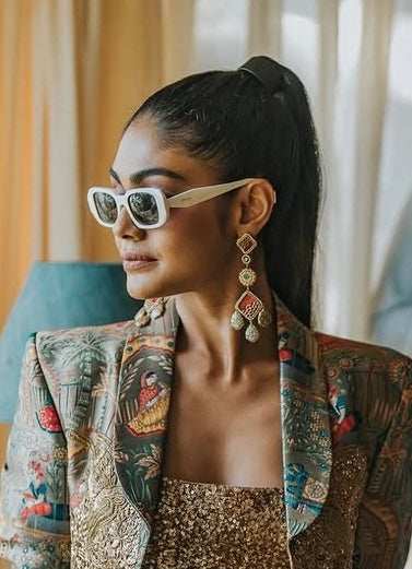 Haniya Pink Fusion Earrings - Pirohee by parul sharma