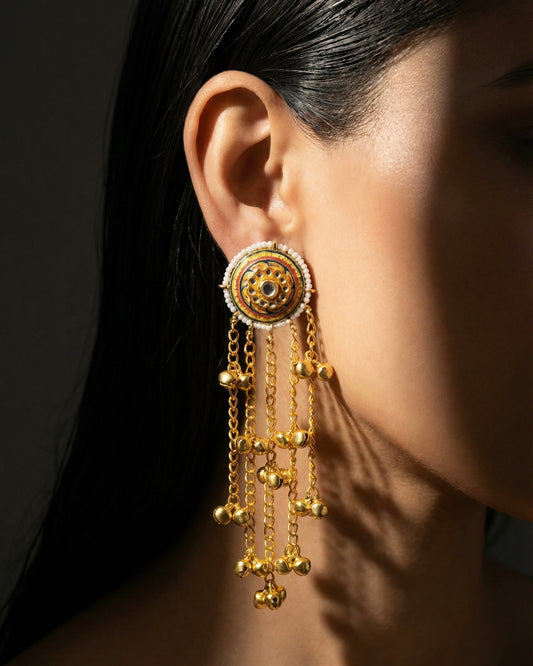 Kashmira Blue & pink Ghungroo Drops