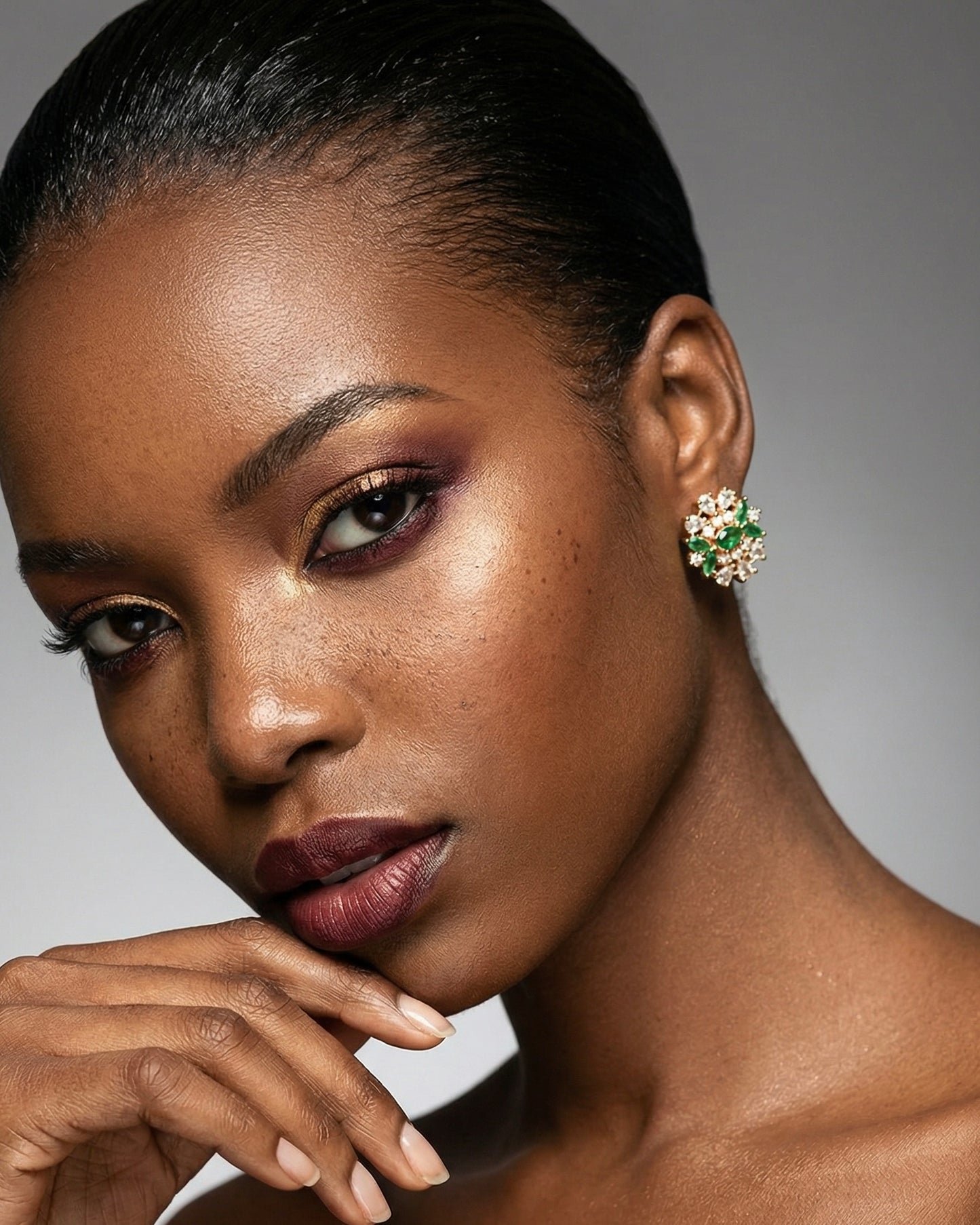 Sophia Green Stud Earrings