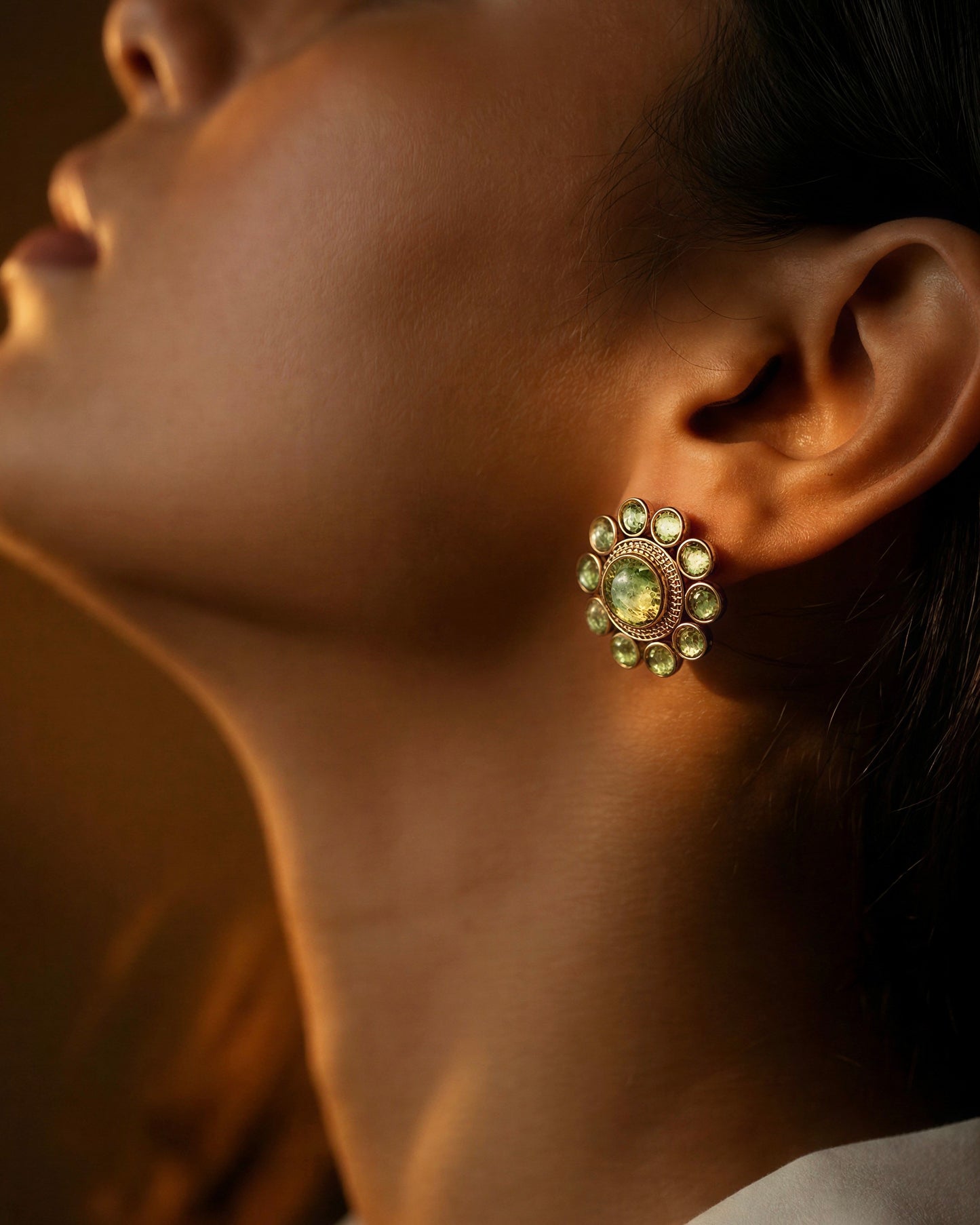 Lily Green Stud Style Earrings