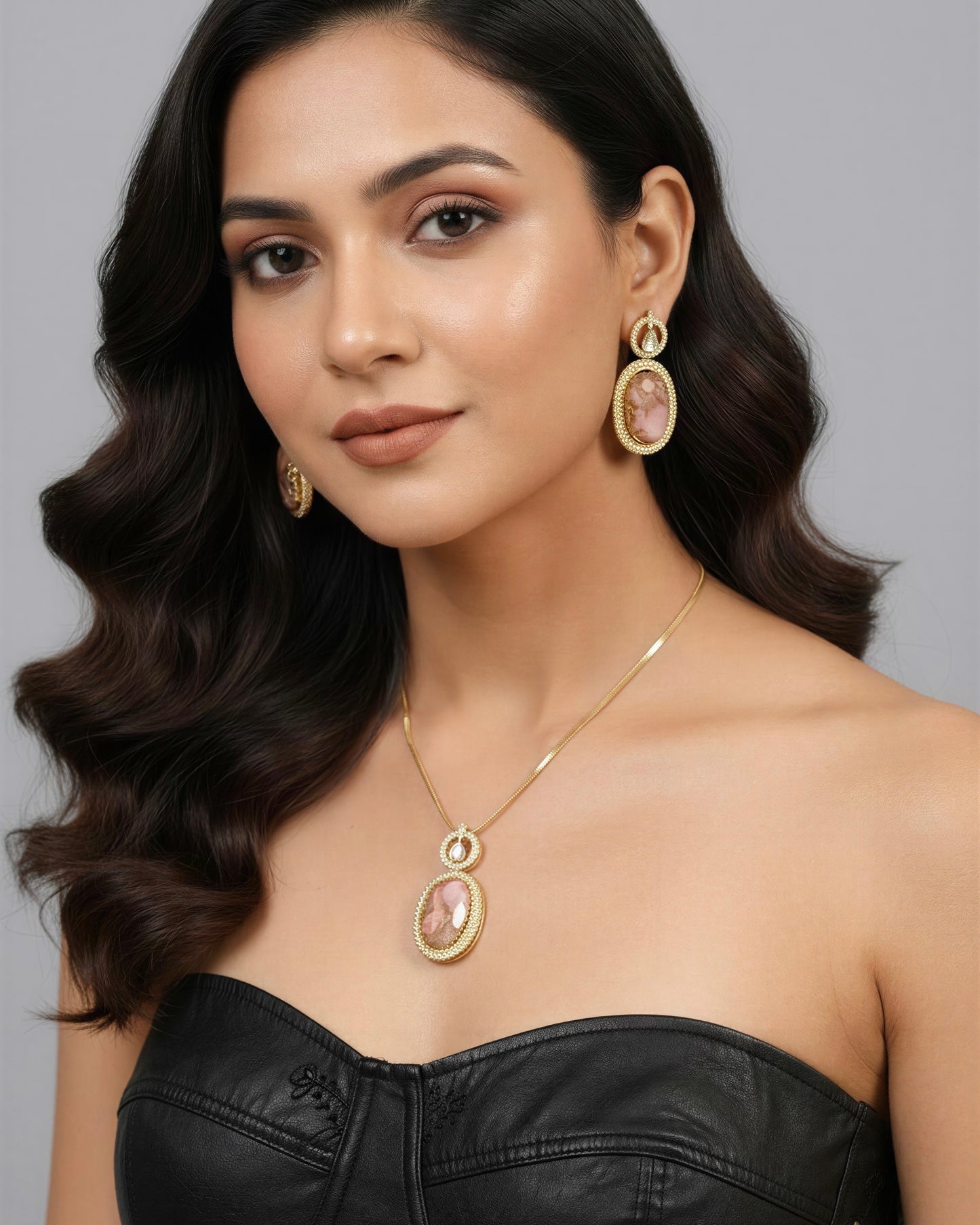 Lilian Pink Necklace Set