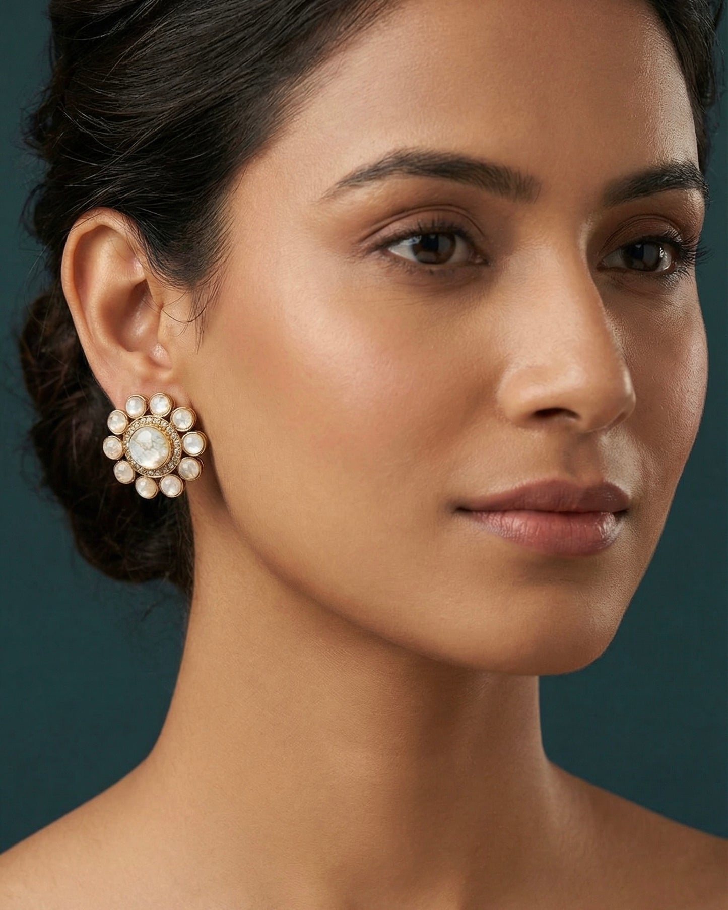 Lily Ivory Stud Style Earrings