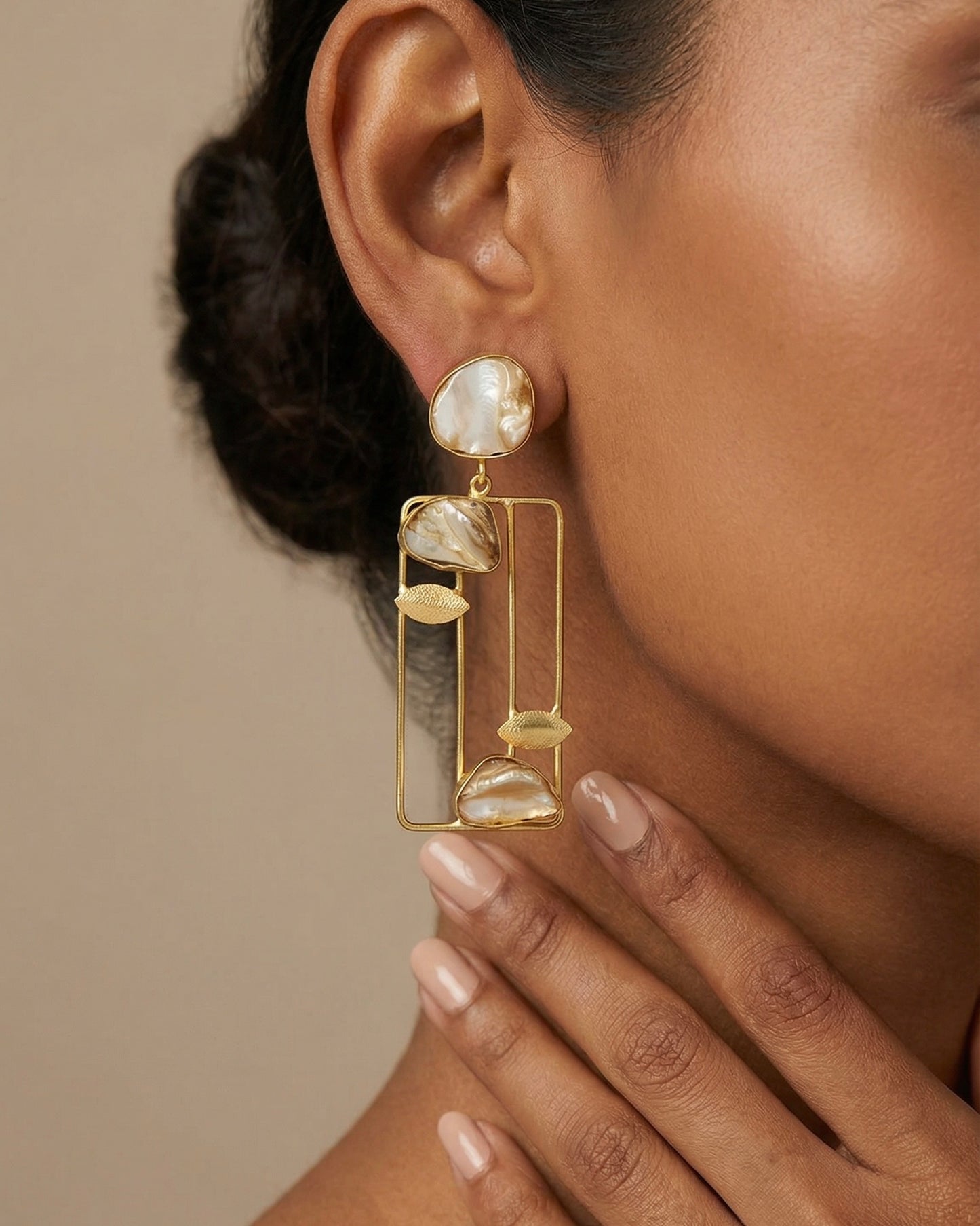 Mirage Mother Of Pearl Dangler Earrings