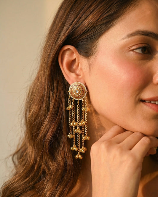 Kashmira Turquoise Ghungroo Drops