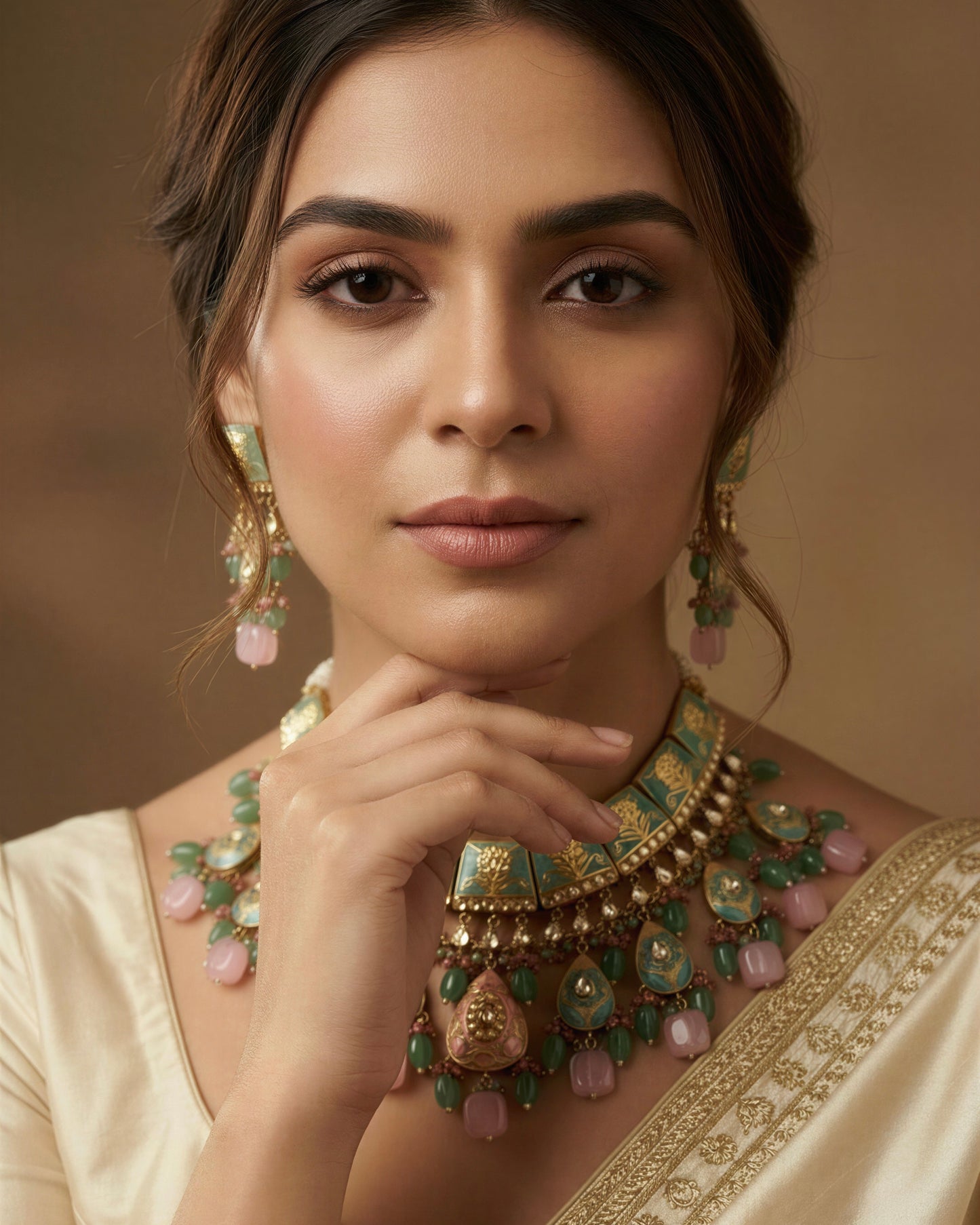 Qurbat Mint Green Necklace
Set