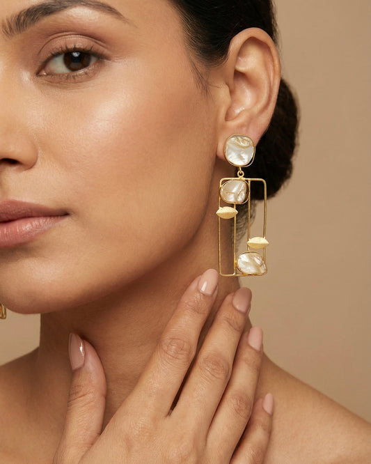 Mirage Mother Of Pearl Dangler Earrings