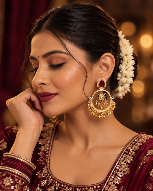 Aabroo Partaash Fusion Chandbali