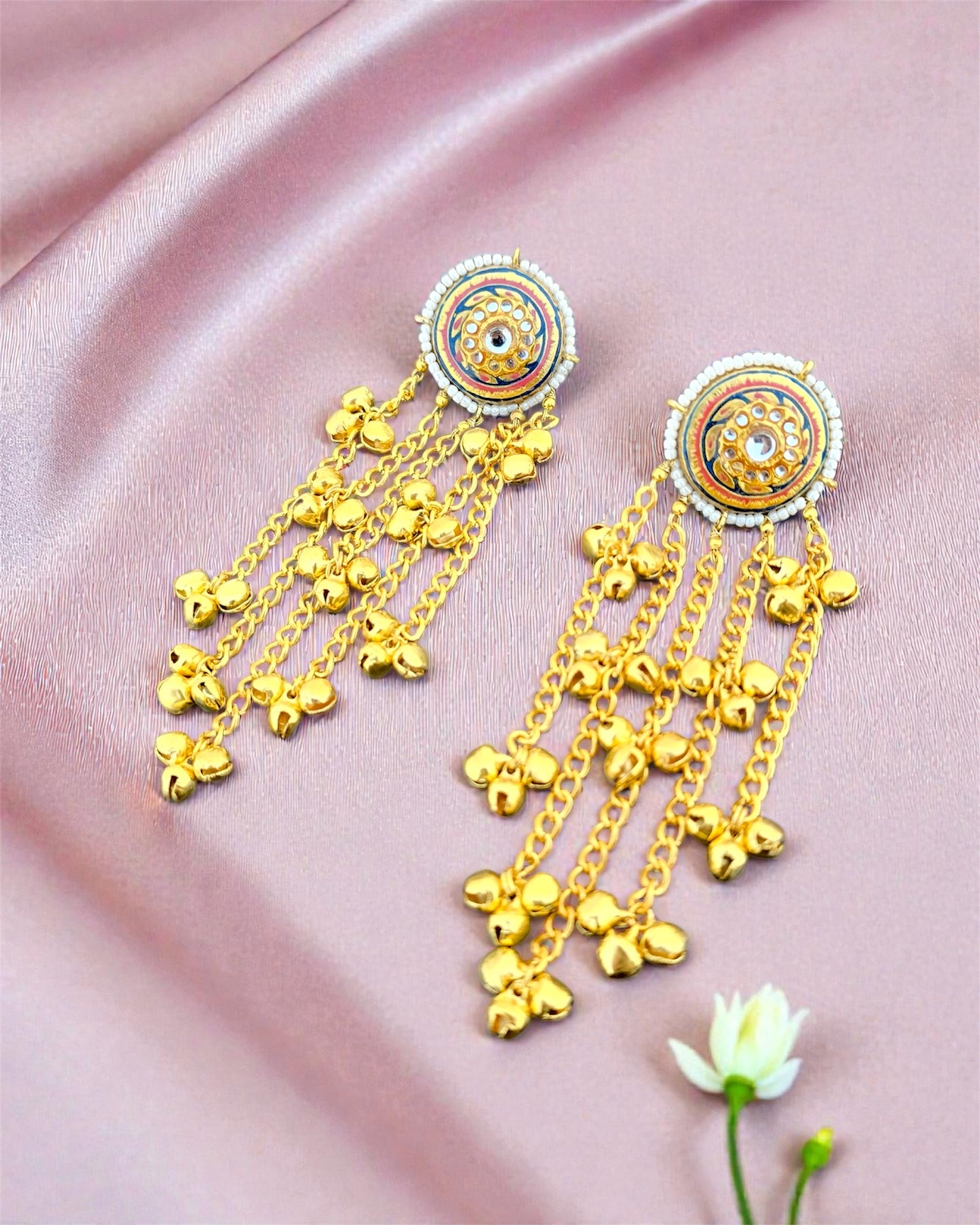 Kashmira Blue & pink Ghungroo Drops