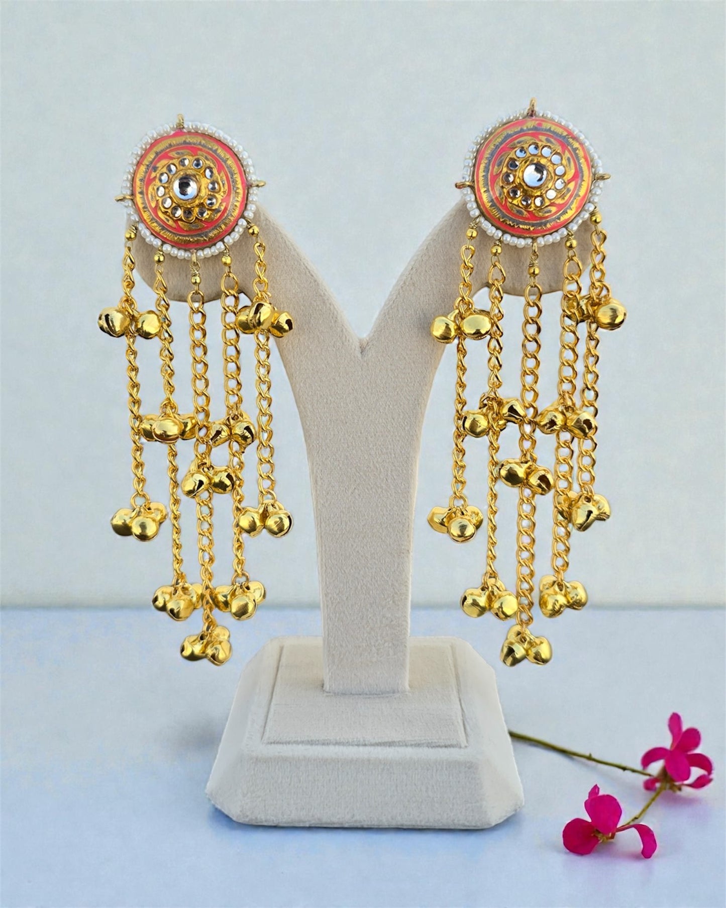 Kashmira Pink Ghungroo Drops