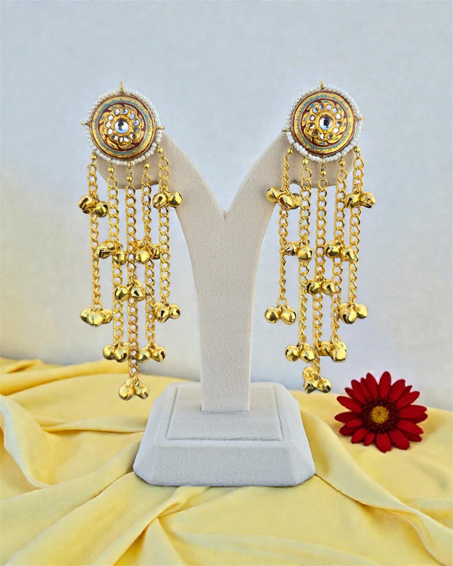 Kashmira Maroon Ghungroo Drops