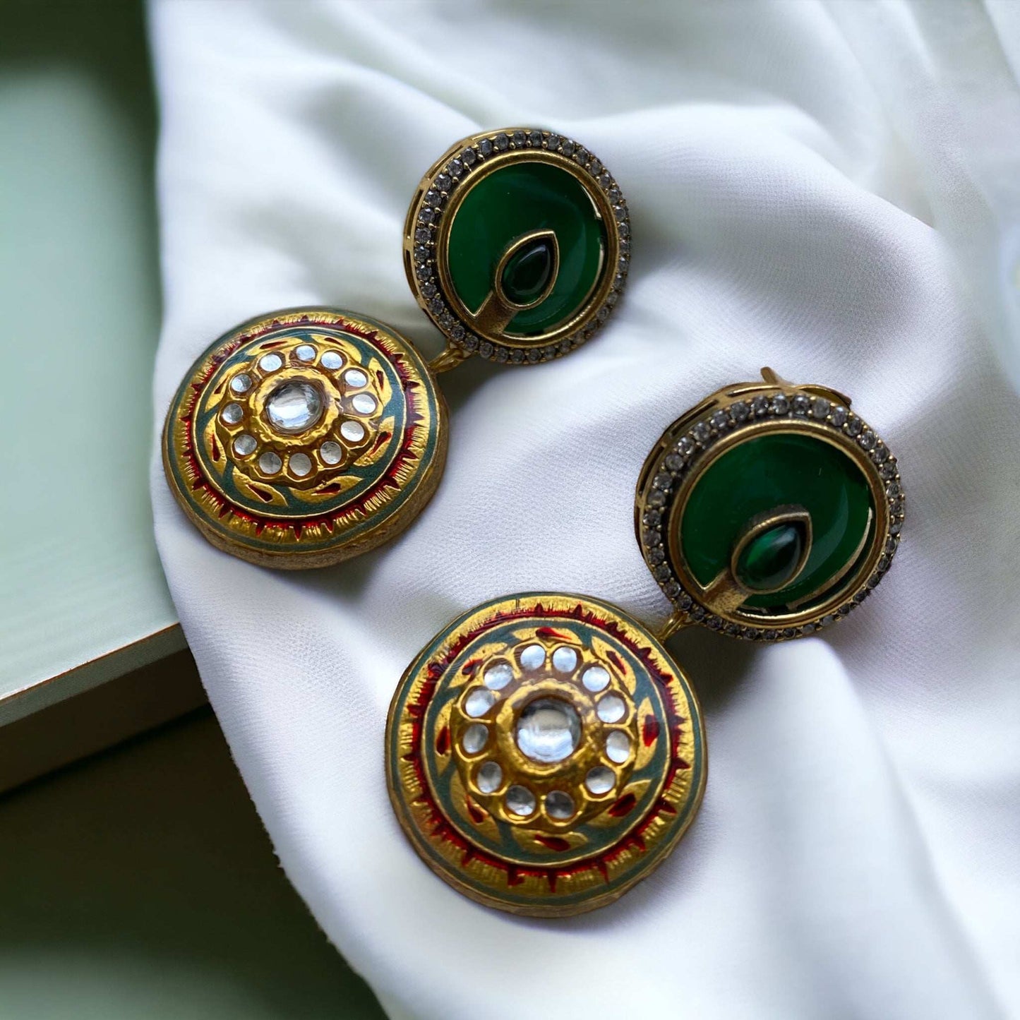 Amna Emerald Green Fusion
Necklace Set - Pirohee by parul sharma