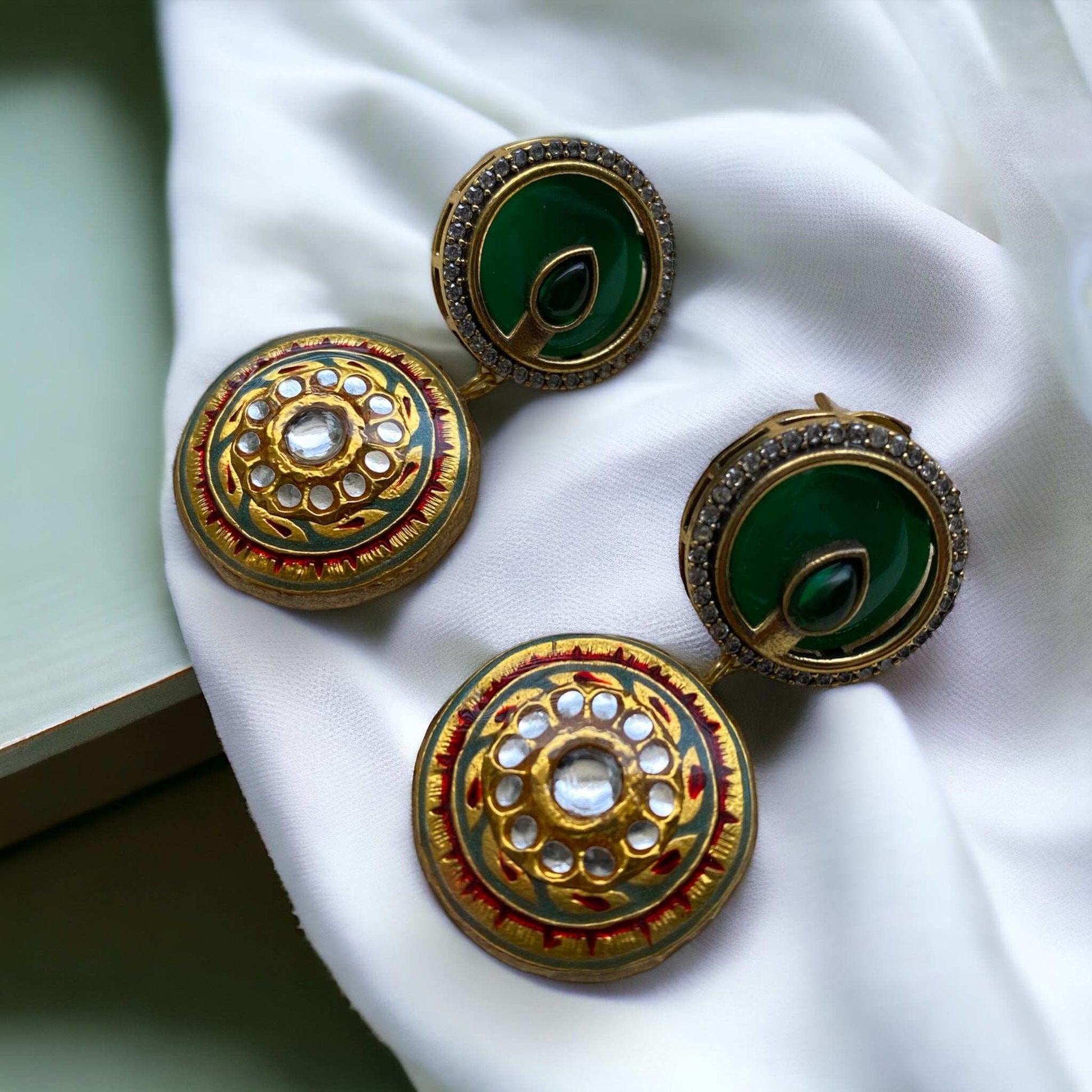 Amna Emerald Green Fusion
Necklace Set - Pirohee by parul sharma