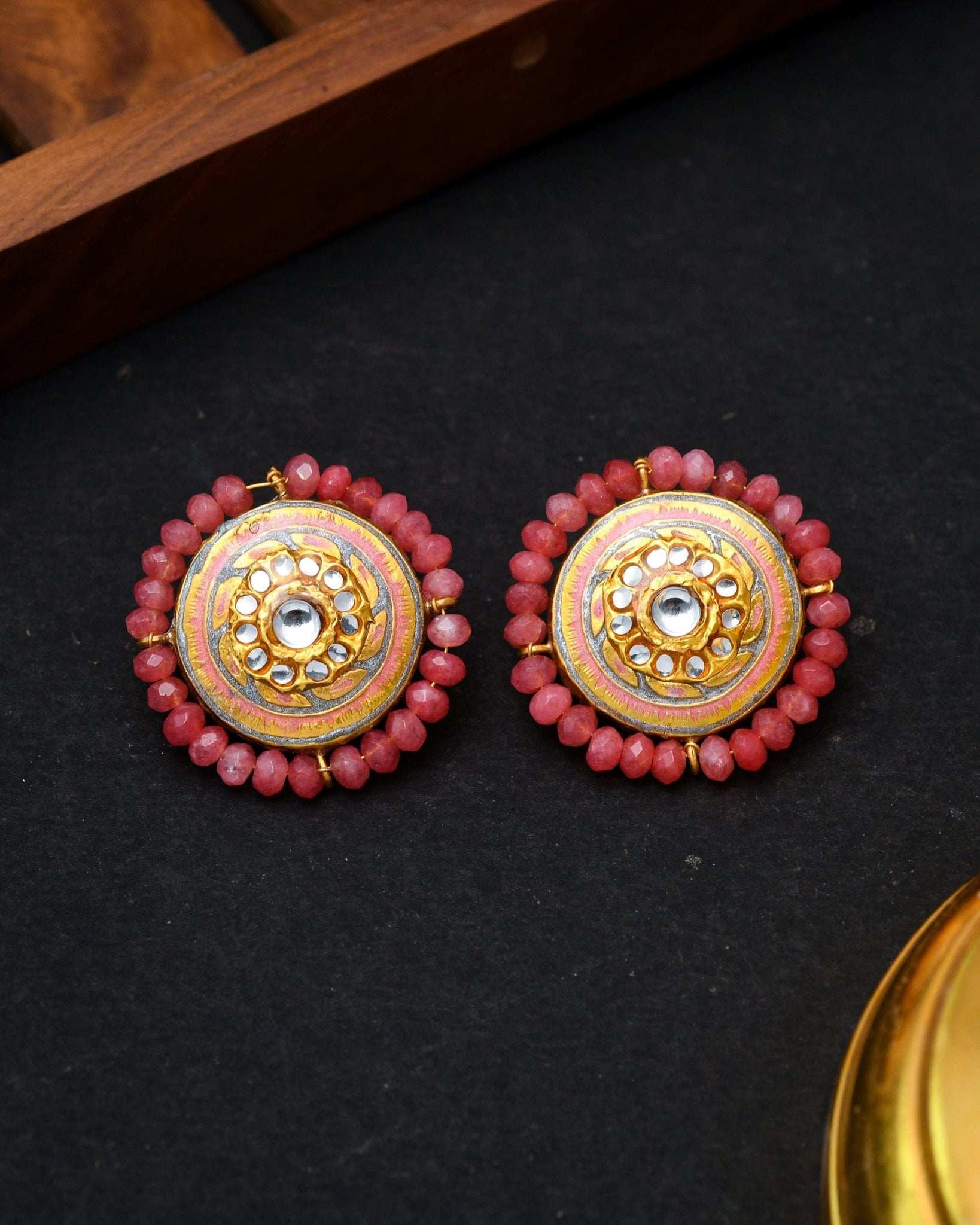 Asma Magenta Fusion Necklace Set - Pirohee by parul sharma