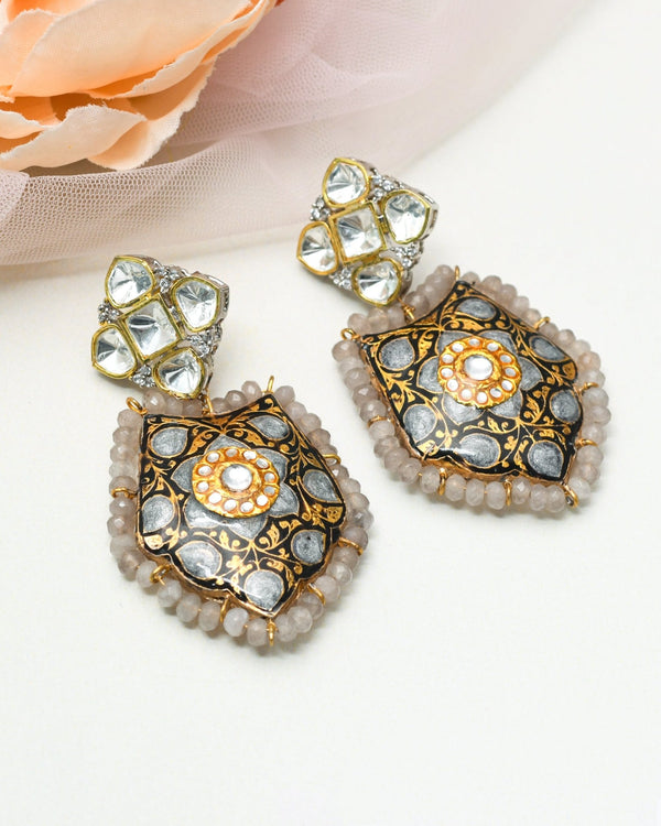 Mirha Black Fusion Earrings - Pirohee by parul sharma