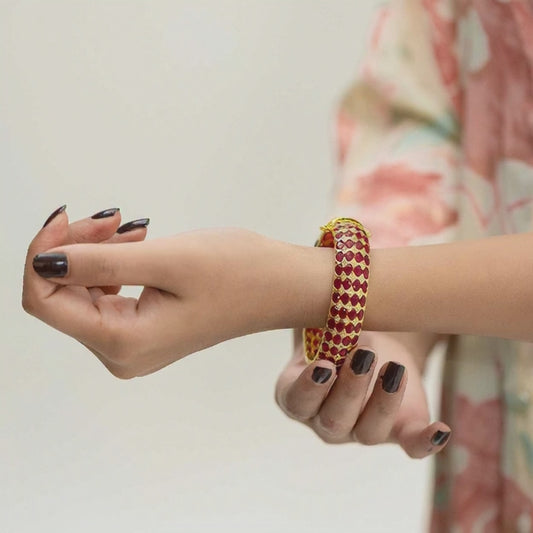 Zareen Red Adjustable Bangle