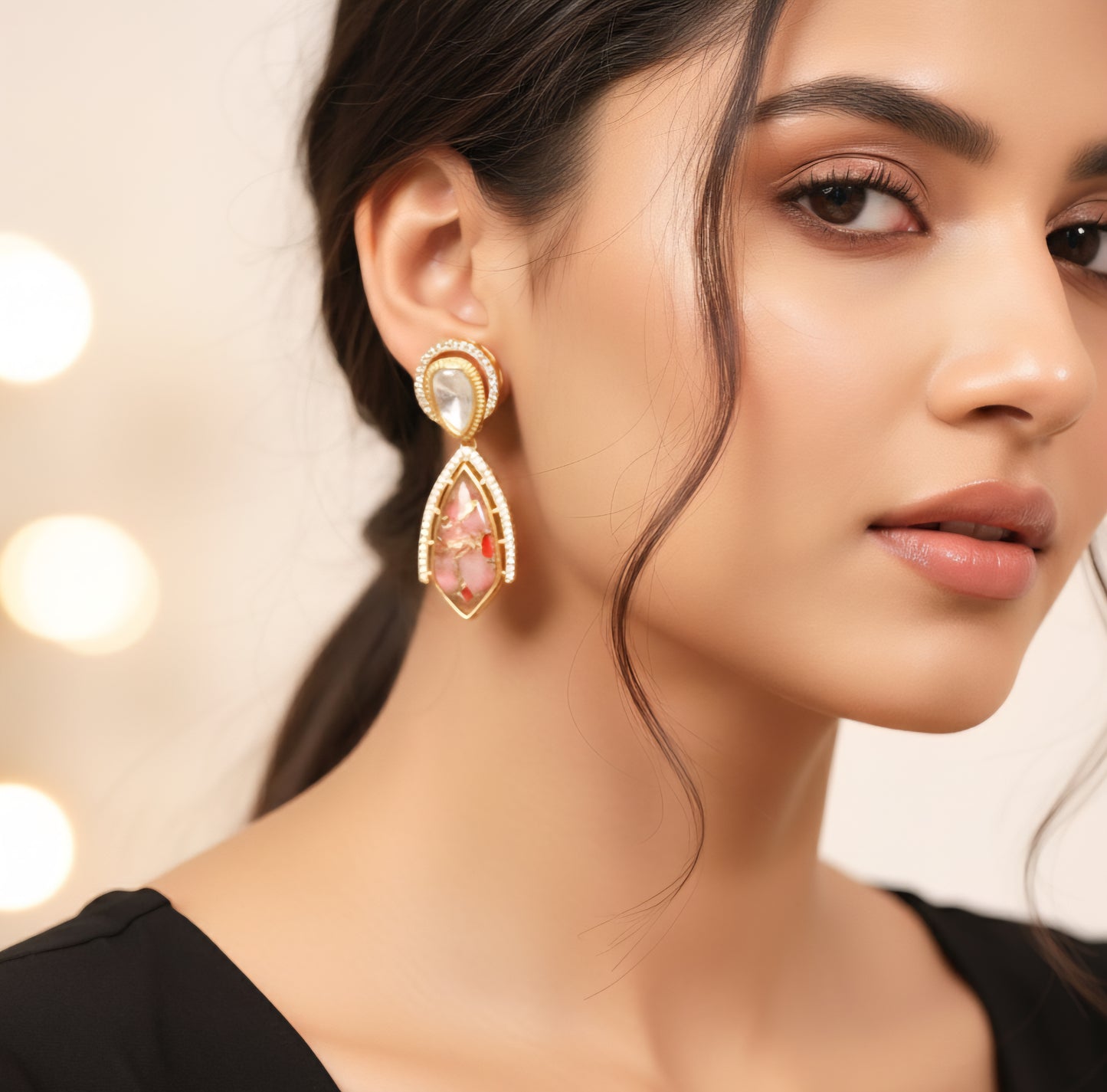 Aveline Pink Earrings