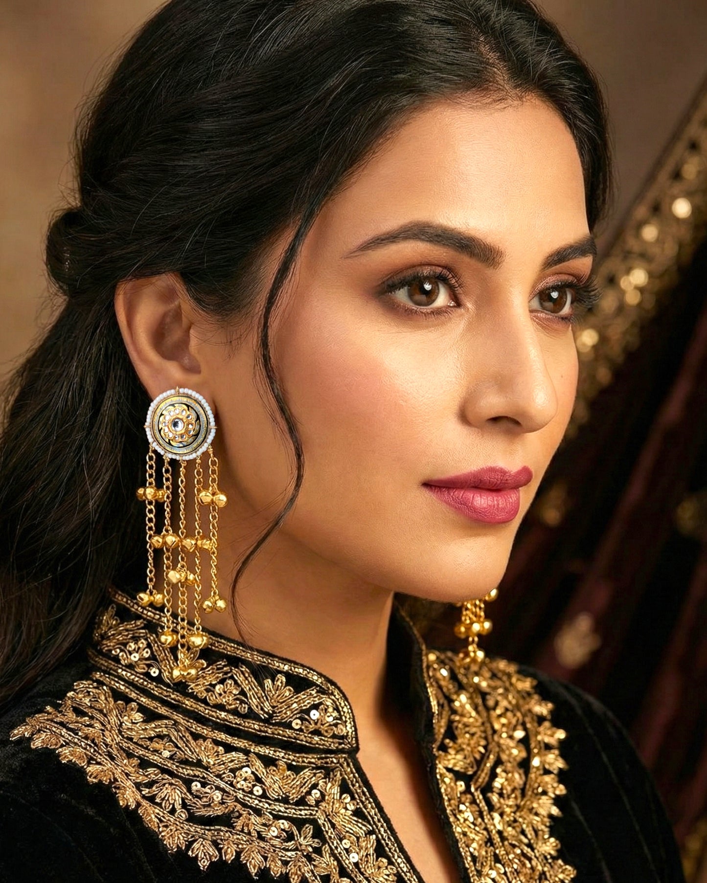 Kashmira black Ghungroo Drops