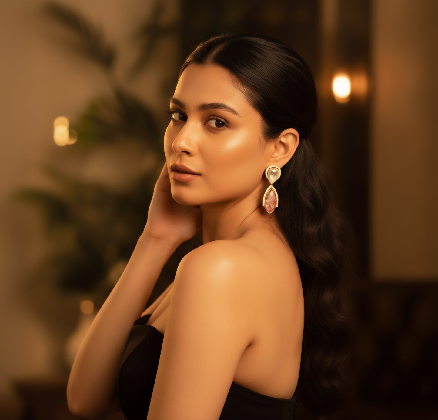 Aveline Pink Earrings