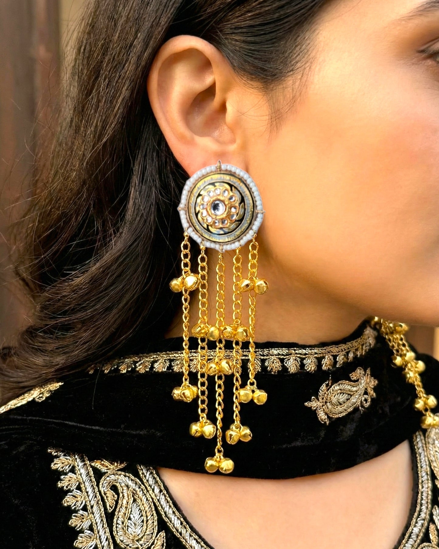 Kashmira black Ghungroo Drops