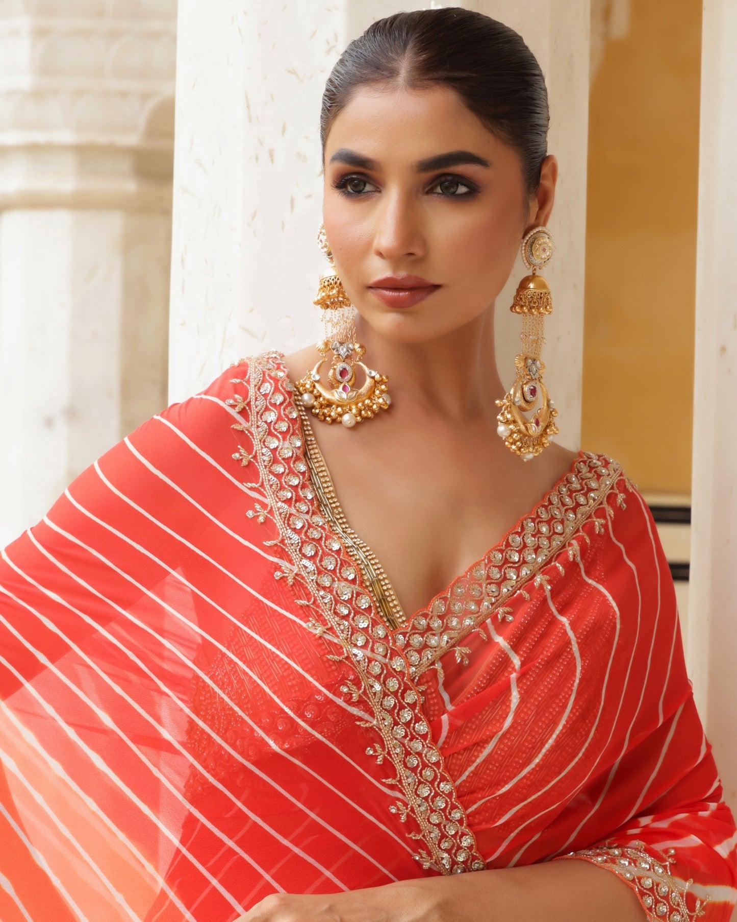 Zooni Jhumka Dangler Earrings (invisible kaan chains included)