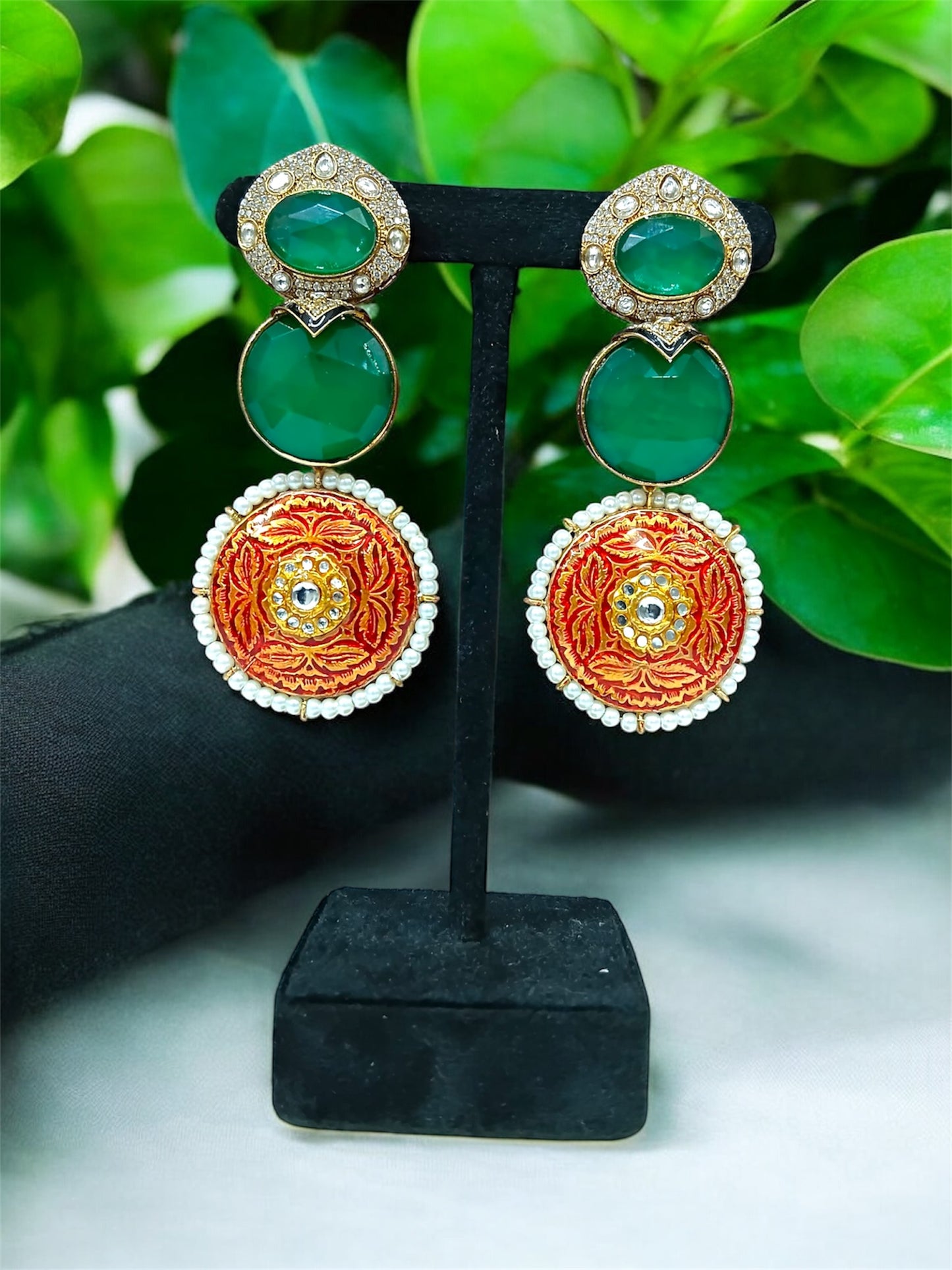 Amara Royal Green Earrings