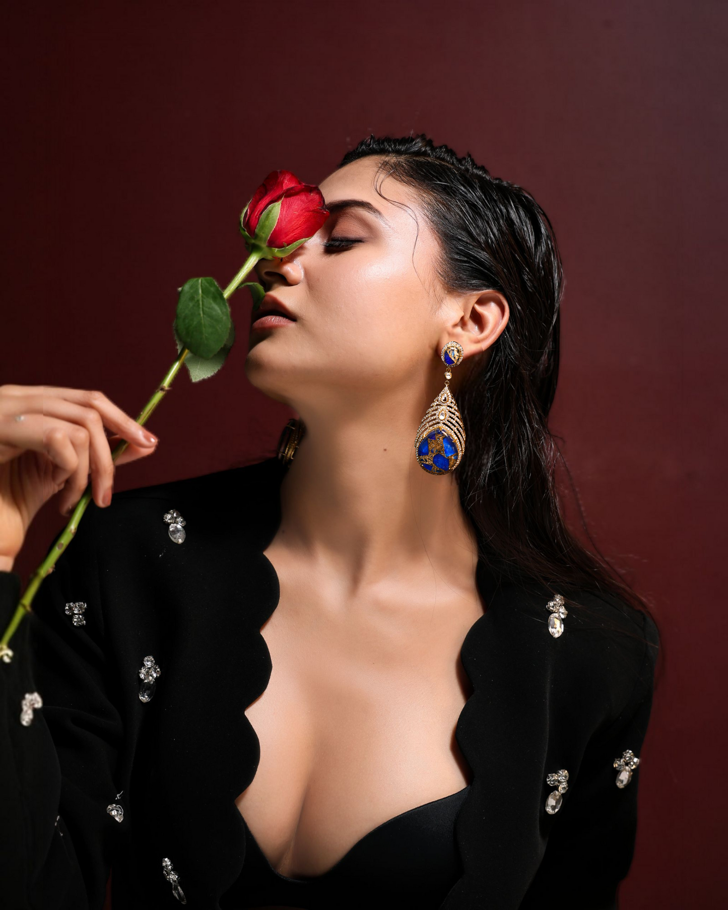 Noiré Blue Danglers