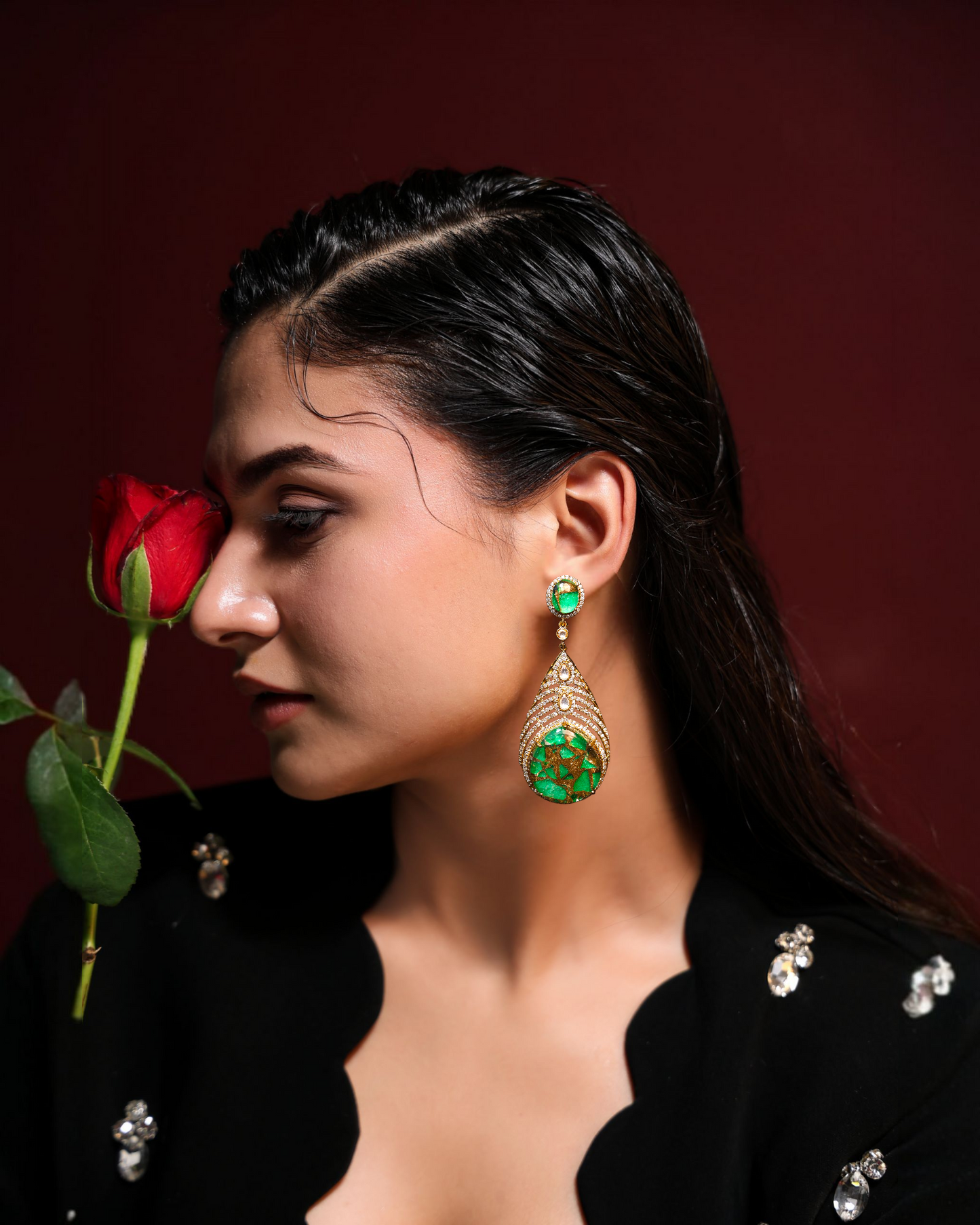 Noiré Green Danglers