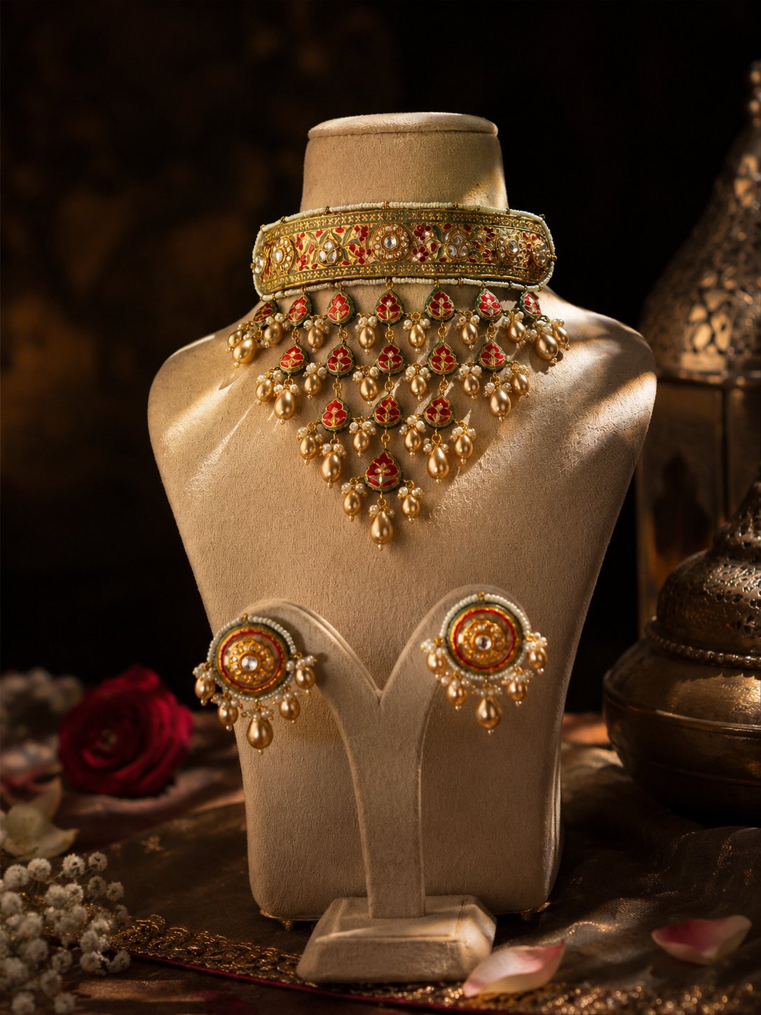 Gulnaar Handcrafted Meenakari Choker Set