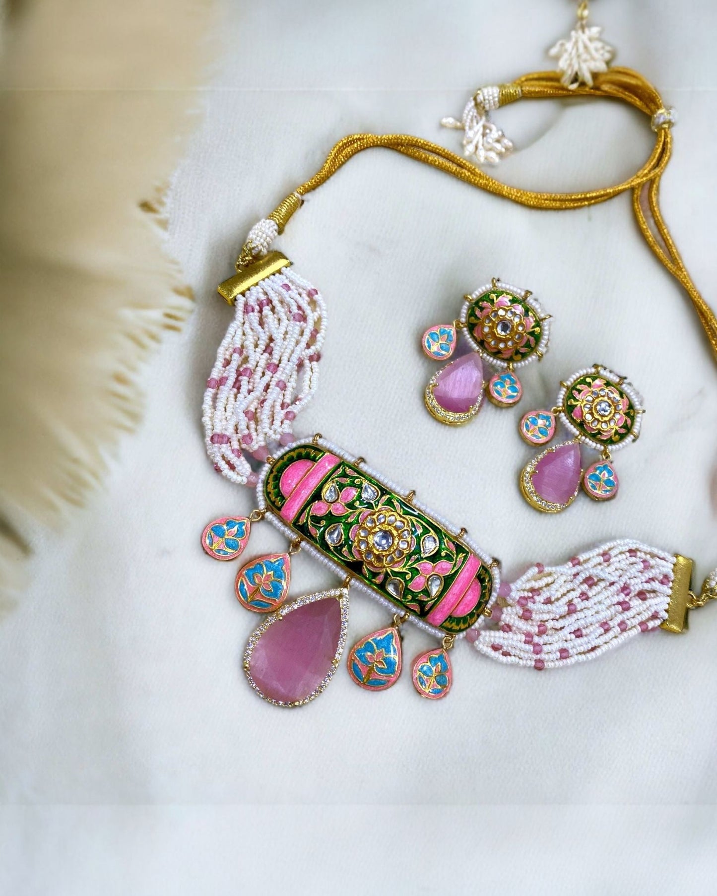 Aria Green Fusion Necklace Set