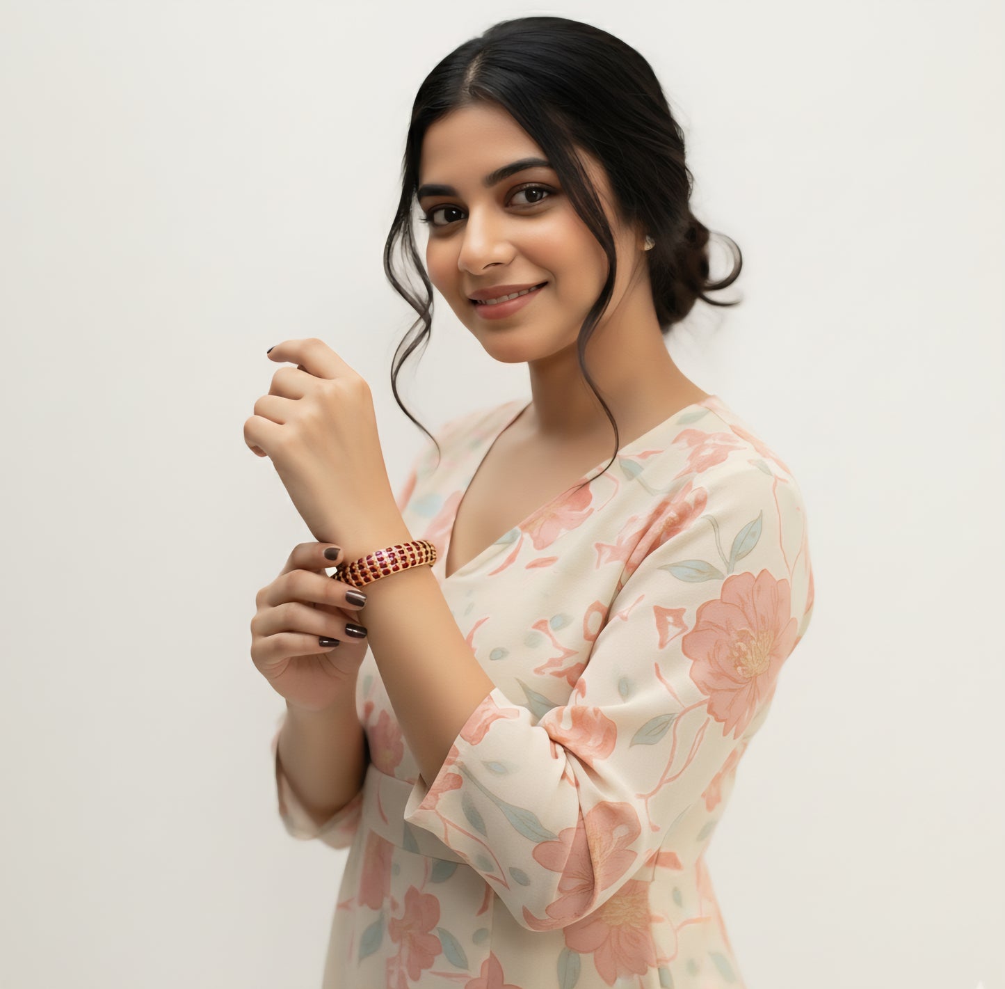 Zareen Red Adjustable Bangle