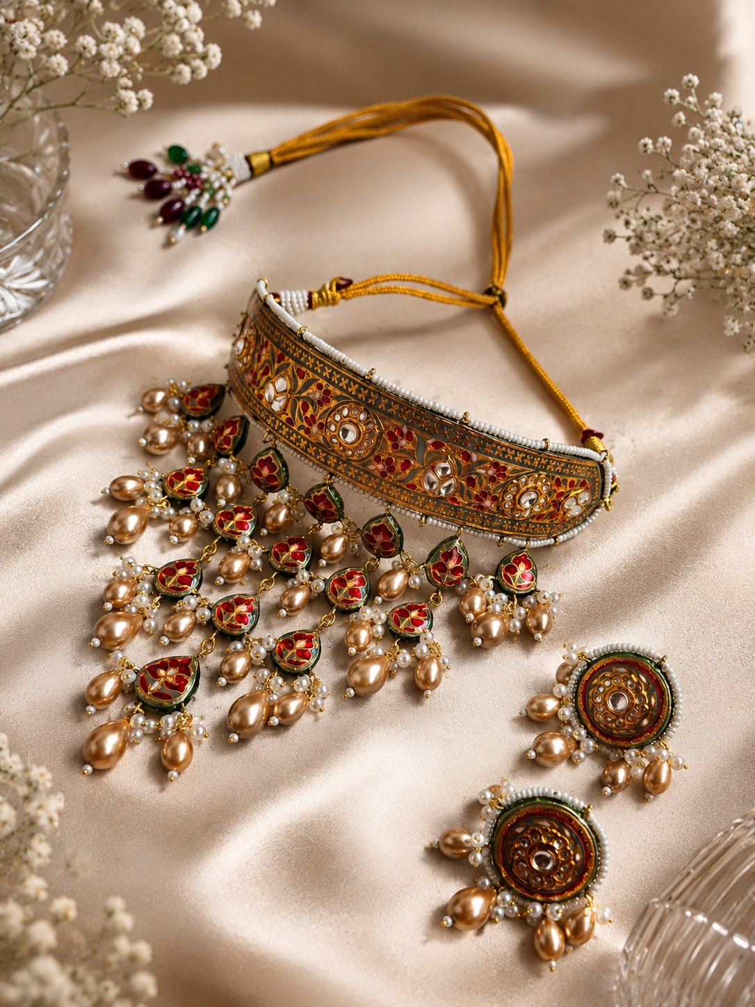 Gulnaar Handcrafted Meenakari Choker Set