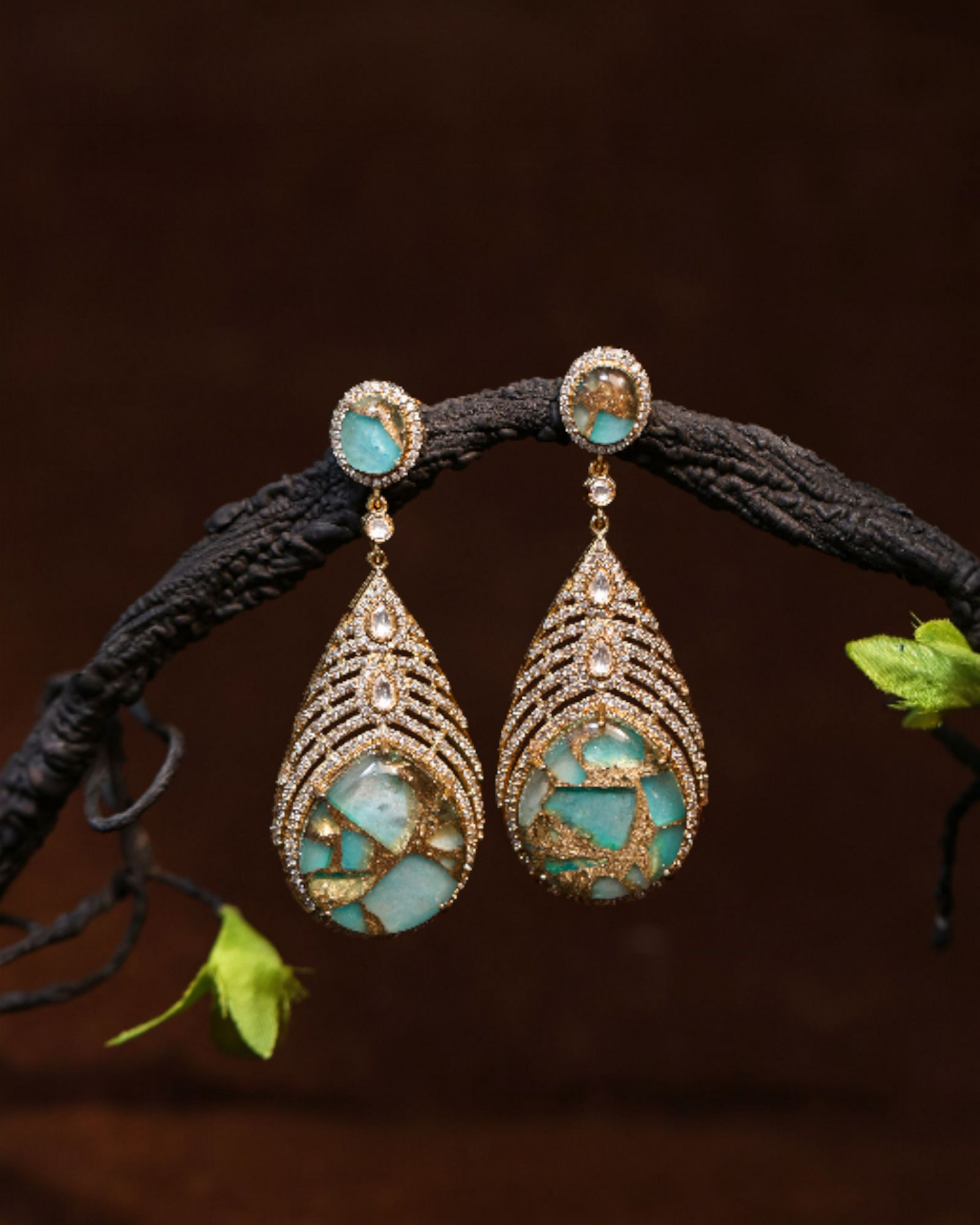 Noiré Aquamarine Danglers