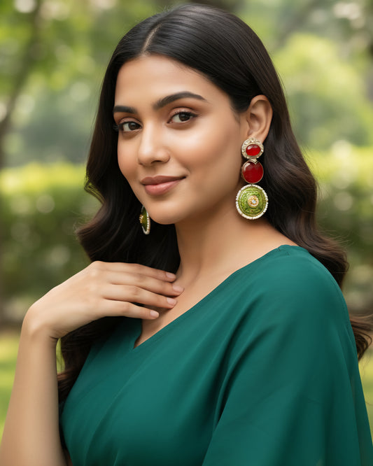 Amara Royal Red Earrings