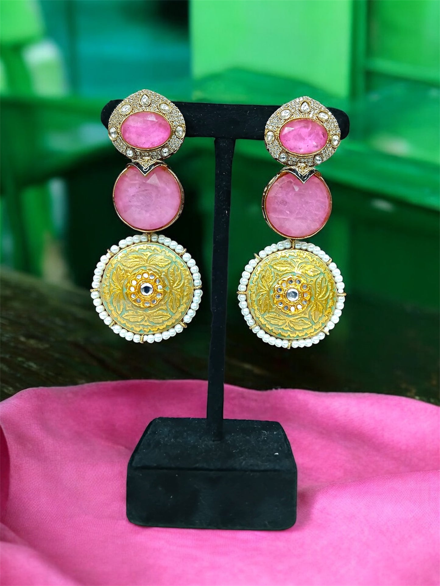 Amara Royal Pink Earrings