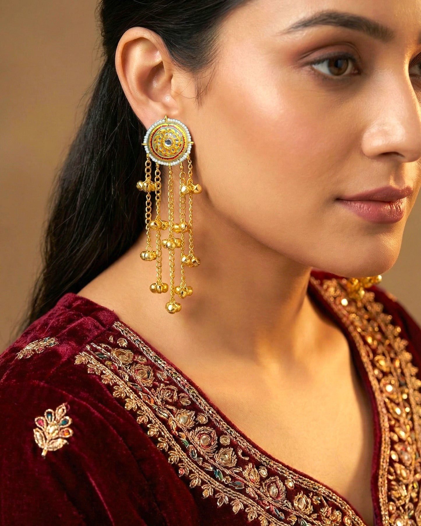 Kashmira Turquoise Ghungroo Drops