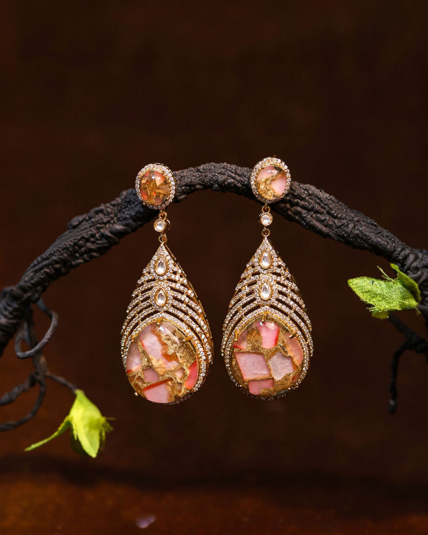 Noiré Pink Danglers