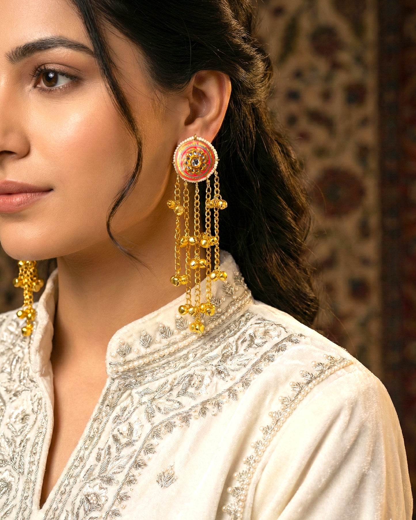 Kashmira Pink Ghungroo Drops