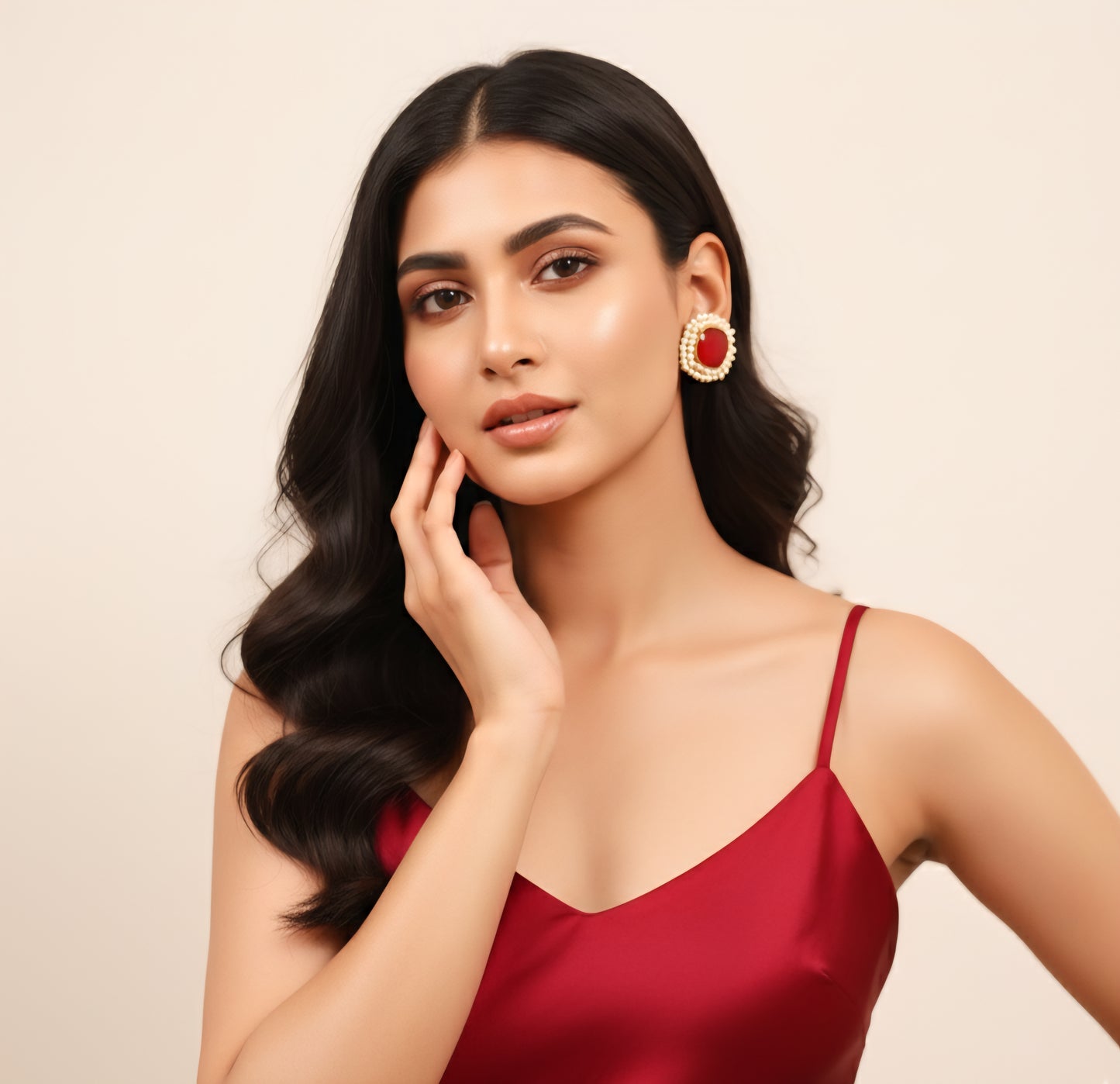 Ruby Bloom Stud Earrings