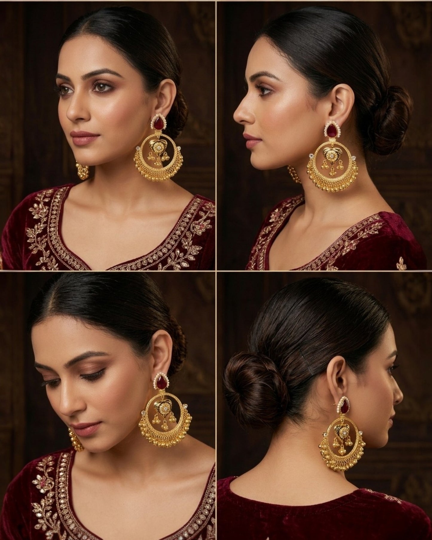 Aabroo Partaash Fusion Chandbali