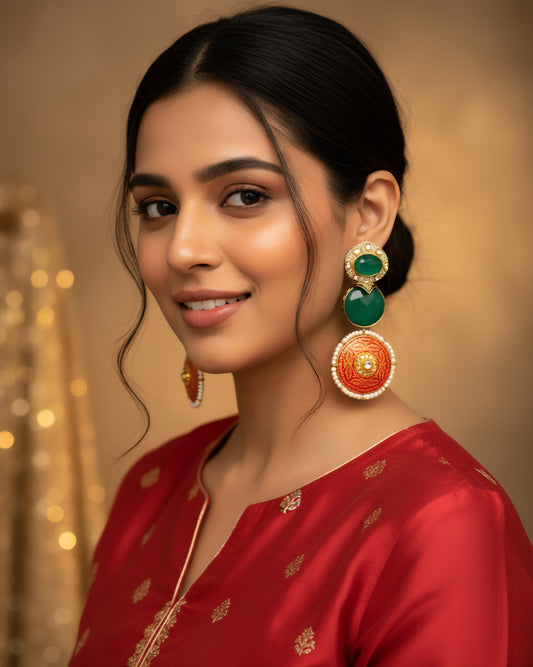 Amara Royal Green Earrings