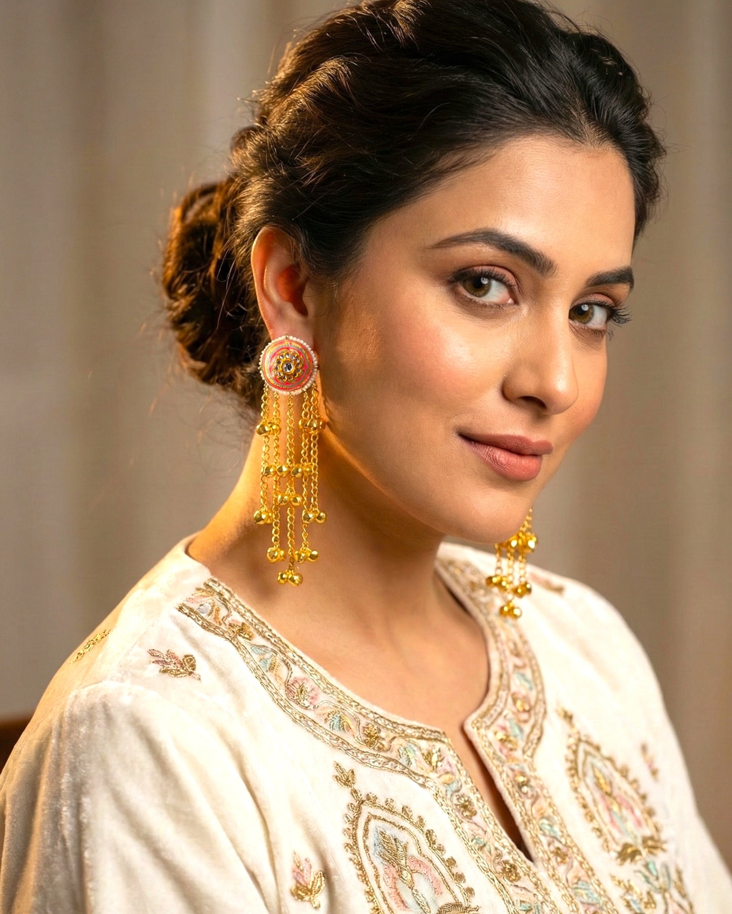 Kashmira Pink Ghungroo Drops