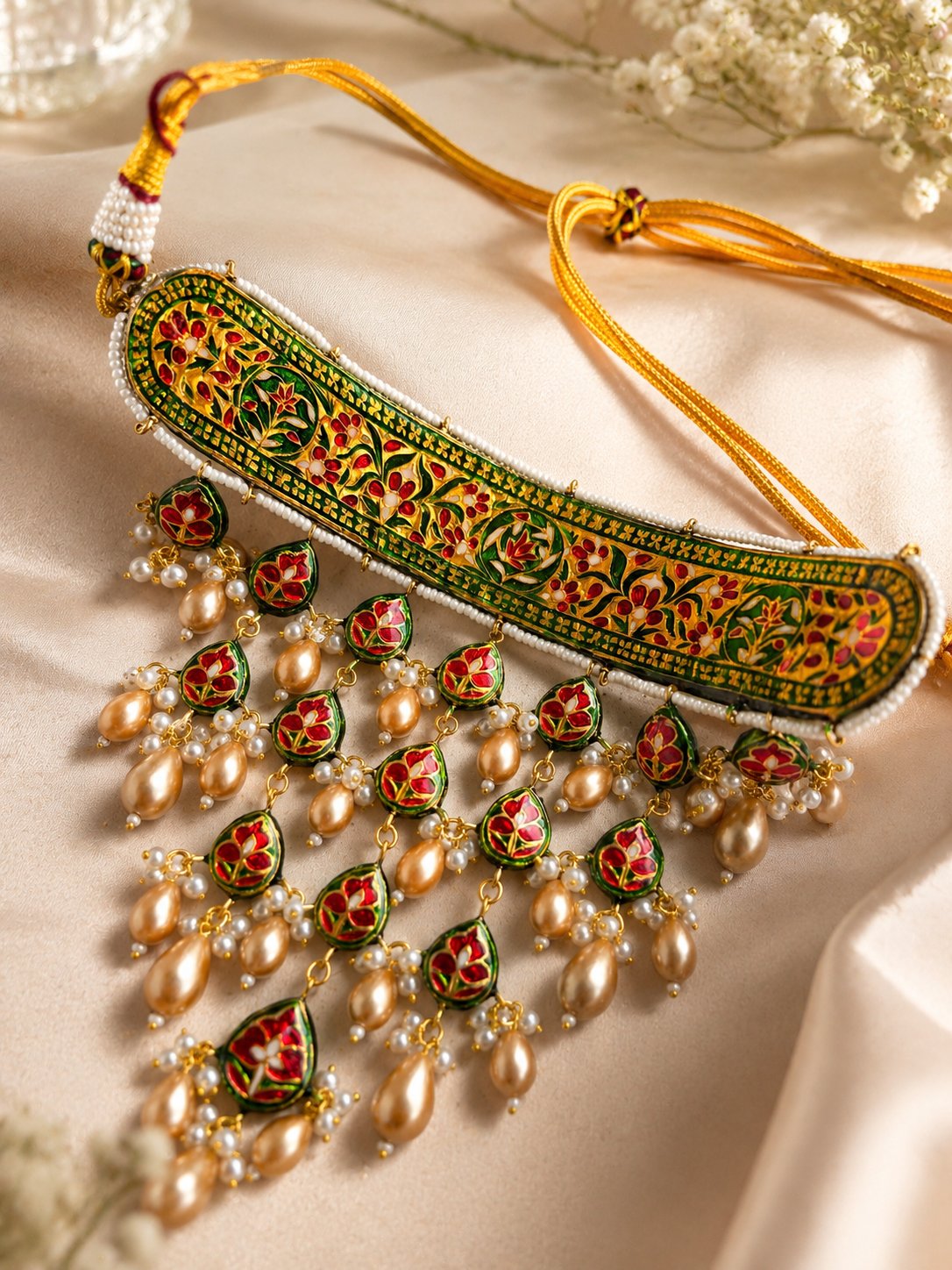 Gulnaar Handcrafted Meenakari Choker Set