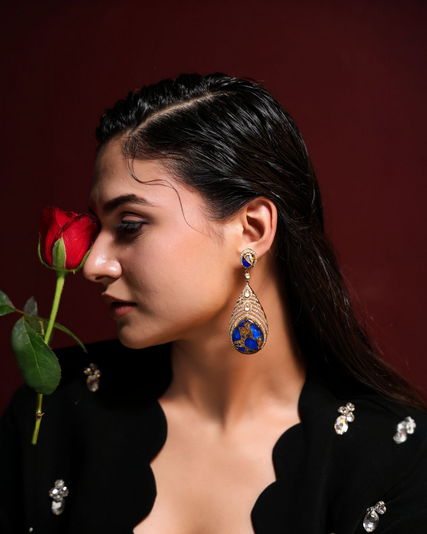 Noiré Blue Danglers