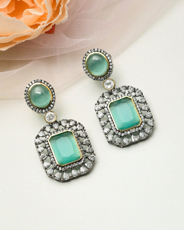 Shimmering Mint Green Earrings - Pirohee by parul sharma